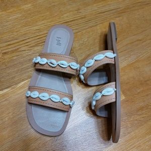 J Jill Seashell Slide Sandals Size 8.5